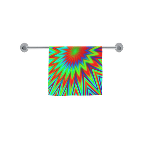 Red Yellow Blue Green Retro Psychedelic Colour Explosion Custom Towel 16"x28"