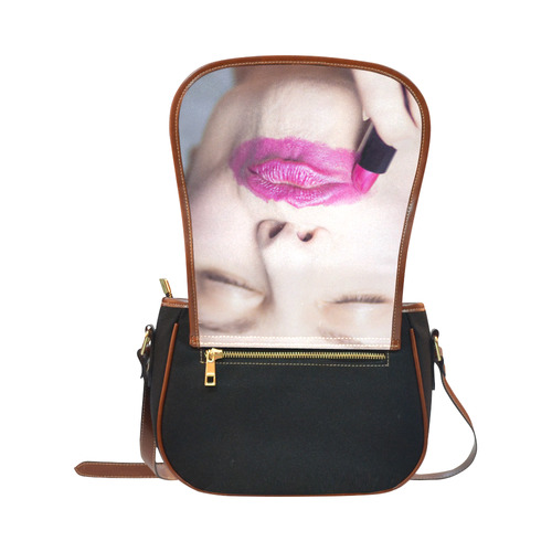 lipstick Saddle Bag/Small (Model 1649)(Flap Customization)