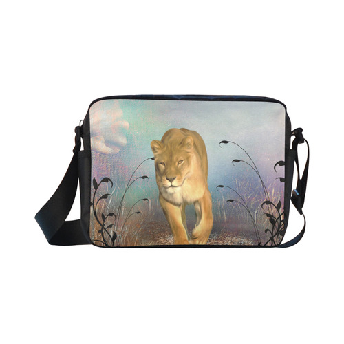 Wonderful lioness Classic Cross-body Nylon Bags (Model 1632)