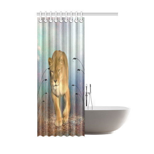 Wonderful lioness Shower Curtain 48"x72"