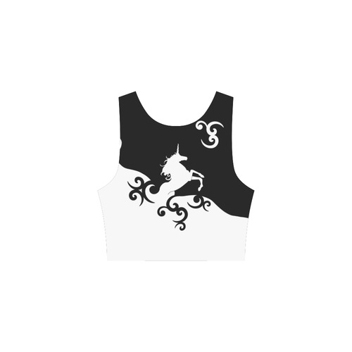 Black and White Shadowworld of Unicorns Atalanta Sundress (Model D04)