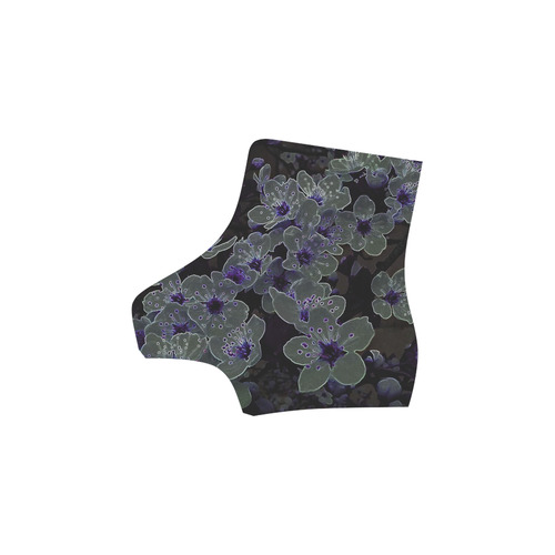 Glowing Flowers in the dark B by JamColors Martin Boots For Women Model 1203H