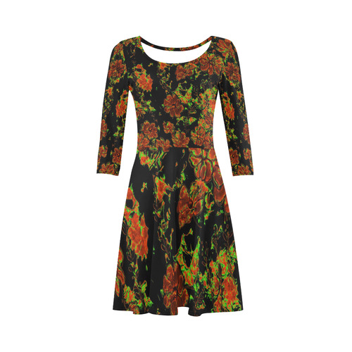 floral dreams 12 C by JamColors 3/4 Sleeve Sundress (D23)