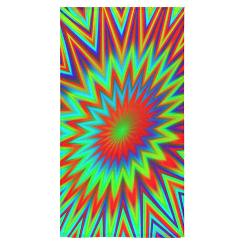 Red Yellow Blue Green Retro Psychedelic Colorful Explosion Bath Towel 30"x56"