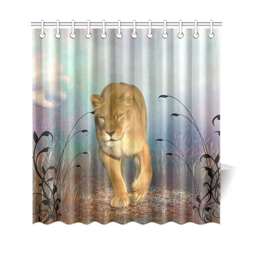 Wonderful lioness Shower Curtain 69"x72"