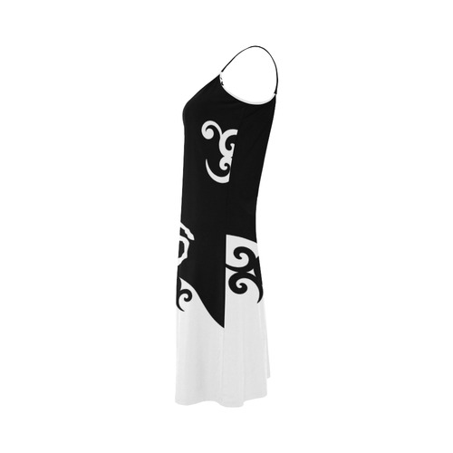 Black and White Shadowworld of Unicorns Alcestis Slip Dress (Model D05)