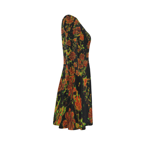 floral dreams 12 C by JamColors 3/4 Sleeve Sundress (D23)