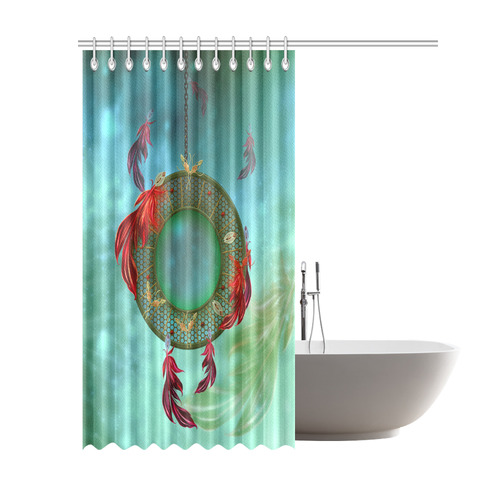 Wonderful dreamcatcher with feather Shower Curtain 69"x84"