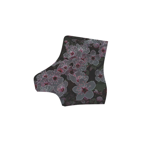 Glowing Flowers in the dark A by JamColors Martin Boots For Women Model 1203H