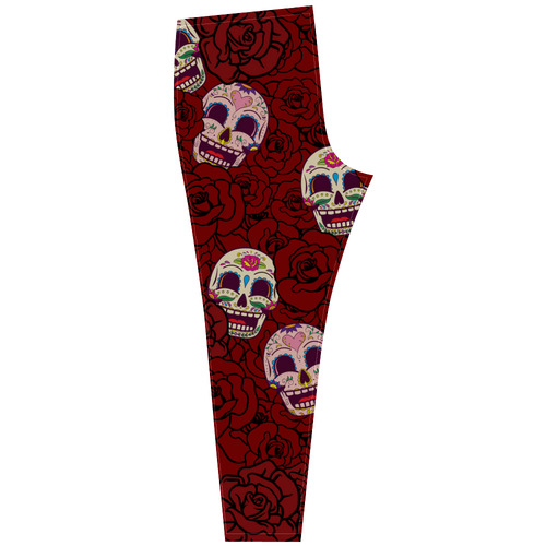 Rose Sugar Skull Cassandra Women's Leggings (Model L01)