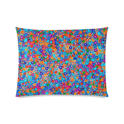 Carnival Colors Decor Pillow by Juleez Custom Zippered Pillow Case 20"x26"(Twin Sides)