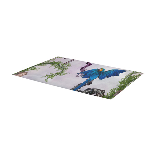 Awesome parrot Area Rug 7'x3'3''