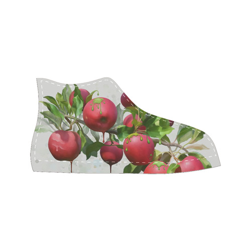 Melting Apples, fruit watercolors Women's Classic High Top Canvas Shoes (Model 017)