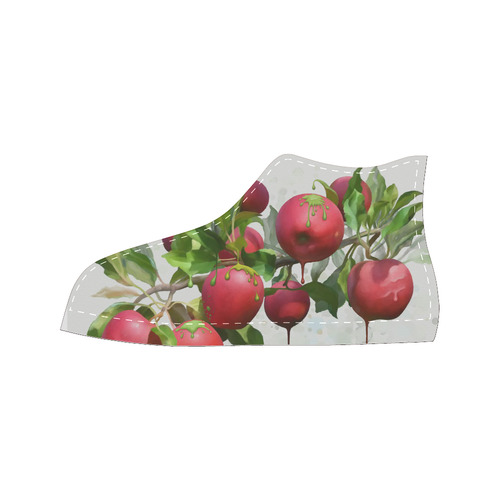 Melting Apples, fruit watercolors Women's Classic High Top Canvas Shoes (Model 017)