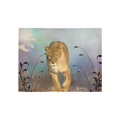 Wonderful lioness Area Rug 5'3''x4'