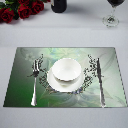 Raven with flowers Placemat 12’’ x 18’’ (Set of 4)