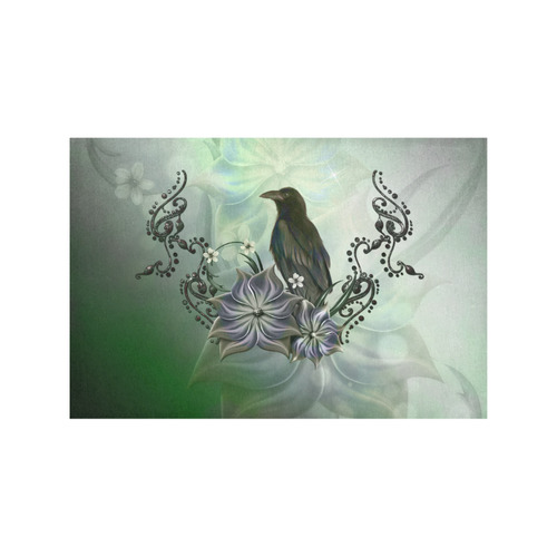 Raven with flowers Placemat 12’’ x 18’’ (Set of 4)
