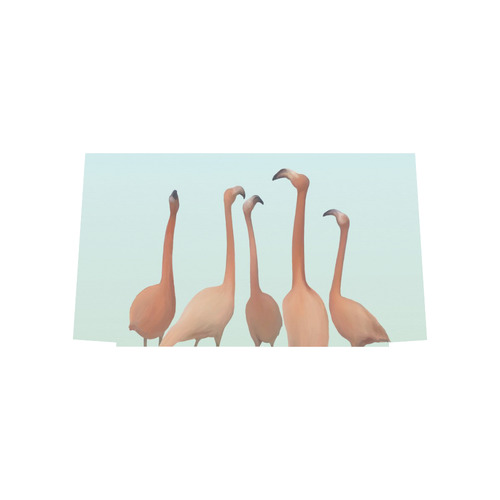 Flamingo Mingle, watercolor, birds Euramerican Tote Bag/Large (Model 1656)