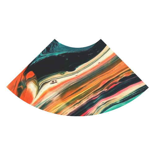ABSTRACT COLORFUL PAINTING II-B3_no8 3/4 Sleeve Sundress (D23)