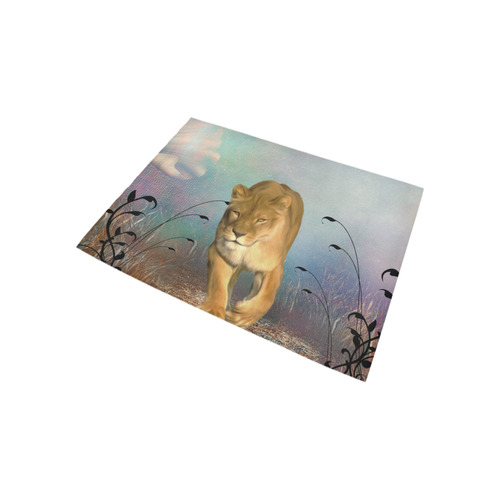 Wonderful lioness Area Rug 5'3''x4'