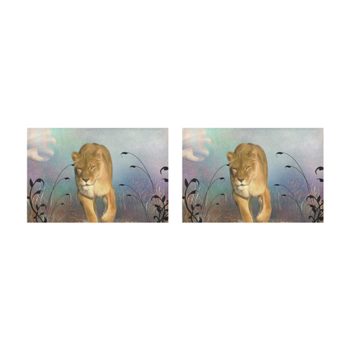 Wonderful lioness Placemat 12’’ x 18’’ (Set of 2)