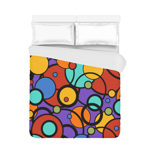 Pop Art Colorful Dot Print Duvet Cover Duvet Cover 86"x70" ( All-over-print)