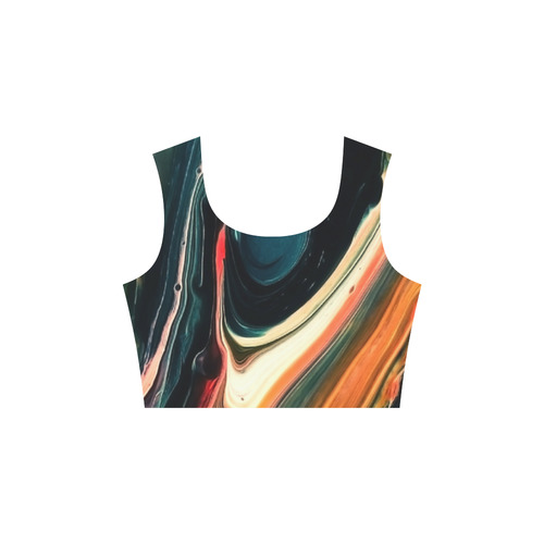 ABSTRACT COLORFUL PAINTING II-B3_no8 3/4 Sleeve Sundress (D23)