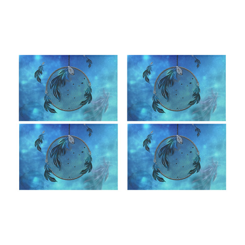 Dreamcatcher, blue colors Placemat 12’’ x 18’’ (Set of 4)