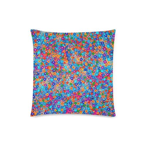 Carnival Colors Decor Square Pillow by Juleez Custom Zippered Pillow Case 18"x18"(Twin Sides)