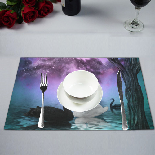 Wonderful black and white swan Placemat 12’’ x 18’’ (Set of 4)