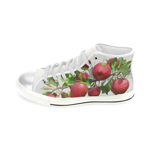 Melting Apples, fruit watercolors Women's Classic High Top Canvas Shoes (Model 017)