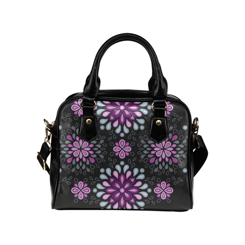 Purple pattern with atmosphere Shoulder Handbag (Model 1634)