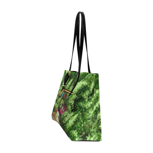 Birds and nest boxes in fairy tale garden, kids Euramerican Tote Bag/Large (Model 1656)