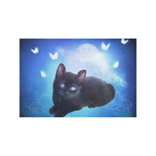 Cute little back kitten Placemat 12’’ x 18’’ (Set of 2)
