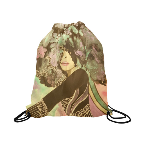Blooming In Motion sling backpack Large Drawstring Bag Model 1604 (Twin Sides)  16.5"(W) * 19.3"(H)
