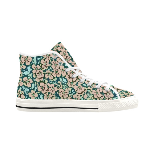 floral comic style 2 A by JamColors Vancouver H Women's Canvas Shoes (1013-1)