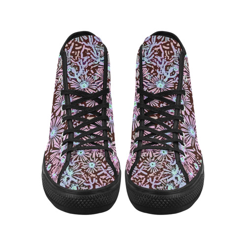 floral comic style A by JamColors Vancouver H Women's Canvas Shoes (1013-1)