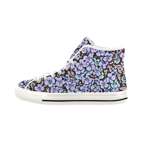 floral comic style 2 B by JamColors Vancouver H Women's Canvas Shoes (1013-1)