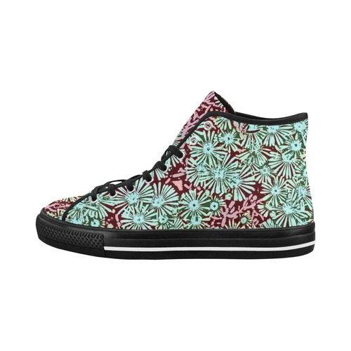 floral comic style C  by JamColors Vancouver H Women's Canvas Shoes (1013-1)