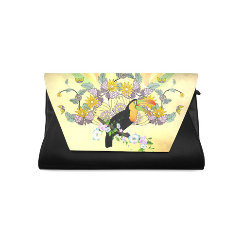 Toucan with flowers Clutch Bag (Model 1630)