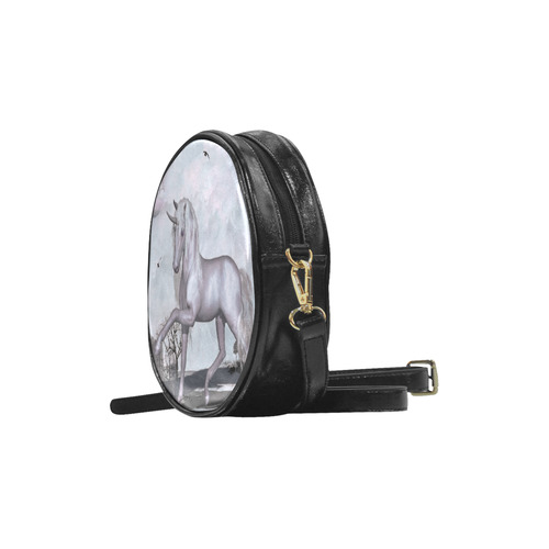 Unicorn Morning Fantasy Art Round Sling Bag (Model 1647)