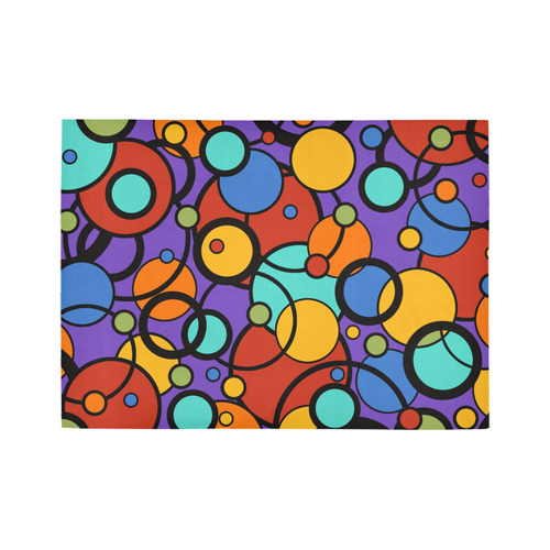Pop Art Colorful Dot Print Area Rug by Juleez Area Rug7'x5'