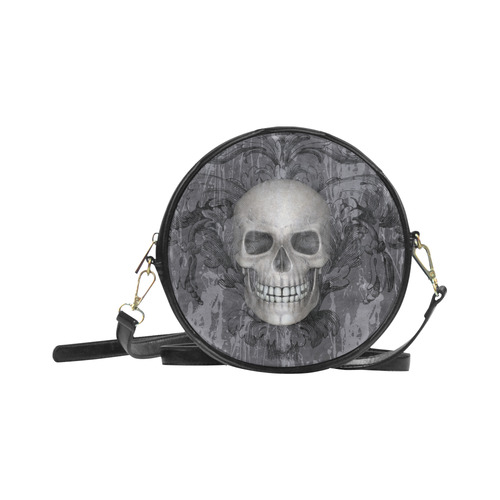 Grunge Vampire Skull Round Sling Bag (Model 1647)