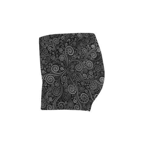 3D Black and White Rose Briseis Skinny Shorts (Model L04)