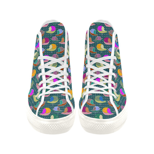 Simply Geometric Cute Birds Pattern Colored Vancouver H Women's Canvas Shoes (1013-1)