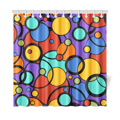 Pop Art Colorful Dot Print Shower Curtain by Juleez Shower Curtain 72"x72"