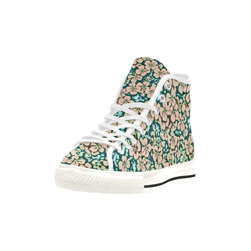 floral comic style 2 A by JamColors Vancouver H Women's Canvas Shoes (1013-1)