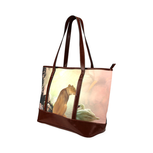 Awesome lioness in a fantasy world Tote Handbag (Model 1642)