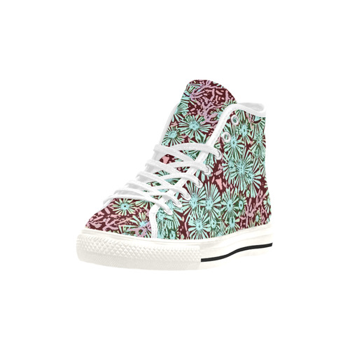 floral comic style C  by JamColors Vancouver H Women's Canvas Shoes (1013-1)