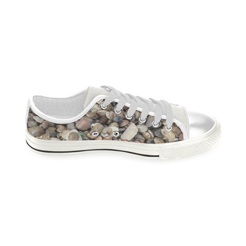Beach Shells Low Top Canvas Shoes for Kid (Model 018)